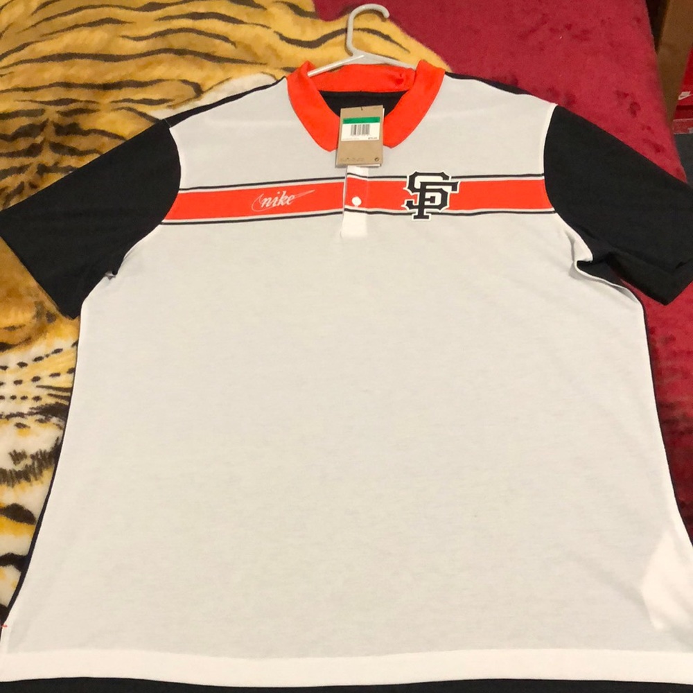 NIKE MLB COOPERSTOWN COLLECTION SAN FRANCISCO GIANTS 3 BUTTON NIKE POLO SHIRT ⚾️